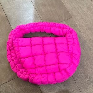 Vibrant Pink Quilted Handbag